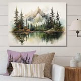 Watercolor Mountain Dreamscape - Landscapes Canvas Wall Art