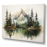 Watercolor Mountain Dreamscape - Landscapes Canvas Wall Art