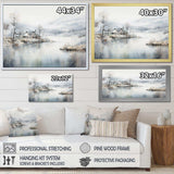 Grey And Beige Modern Scandinavian Scenery Silence - Landscapes Canvas Wall Art