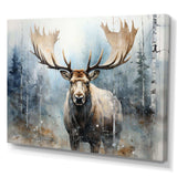 Majestic Moose In Forest - Animals Canvas Wall Art