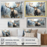 Majestic Moose In Forest - Animals Canvas Wall Art