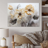 Minimalism Morning Glory - Floral Canvas Wall Art