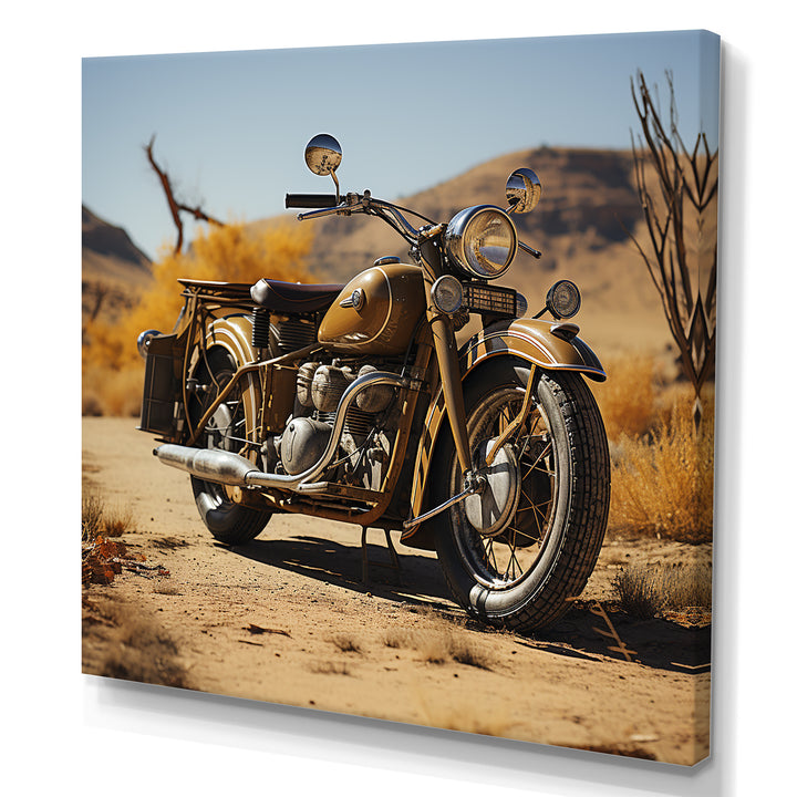 Dessert Vintage Bike - Motorcycle Canvas Wall Art