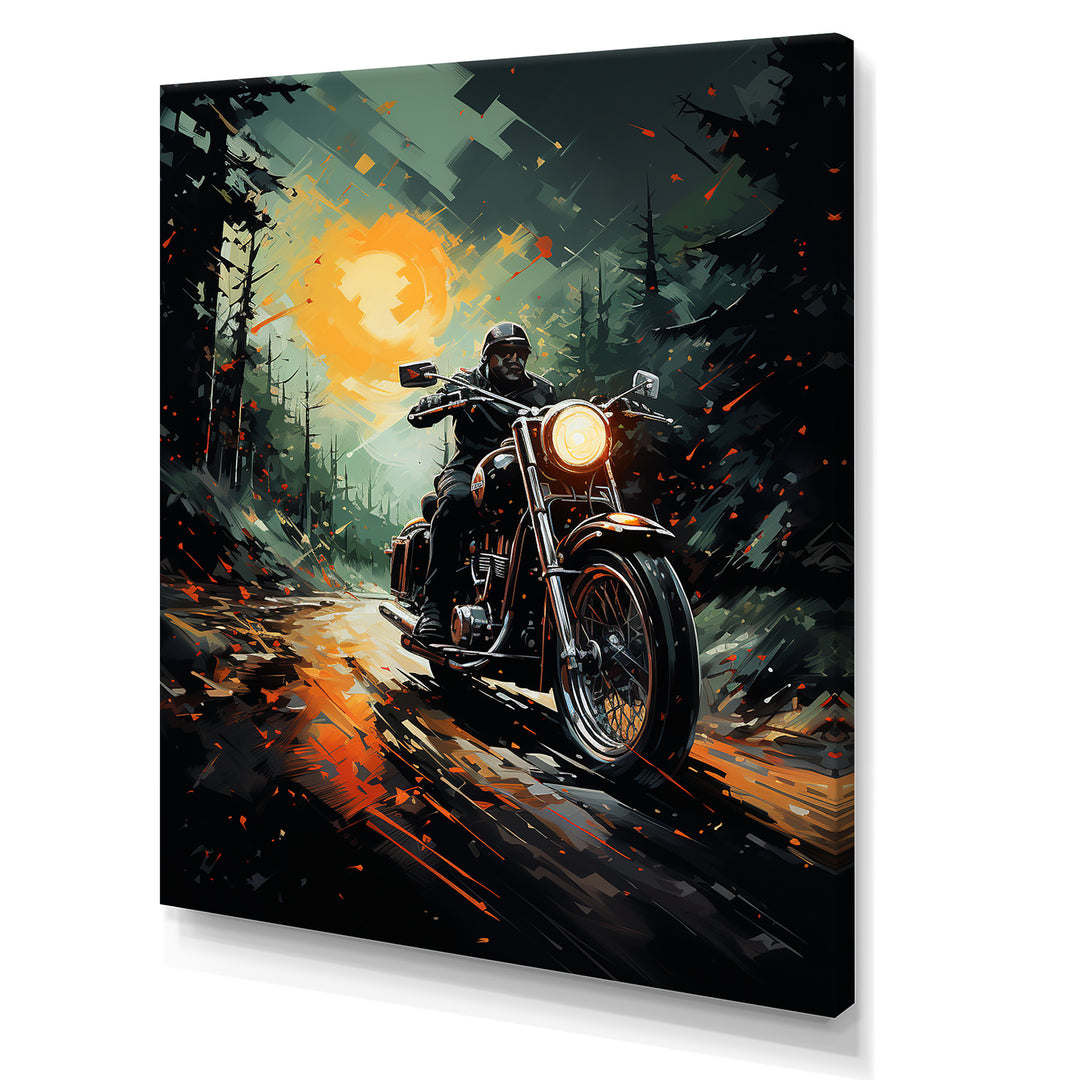 Vintage Dirty Bike Memory On The Road - Motorcycle Canvas Wall Art