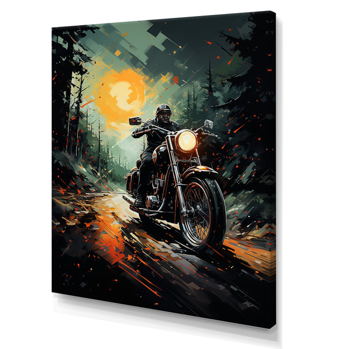 Vintage Dirty Bike Memory On The Road - Motorcycle Canvas Wall Art