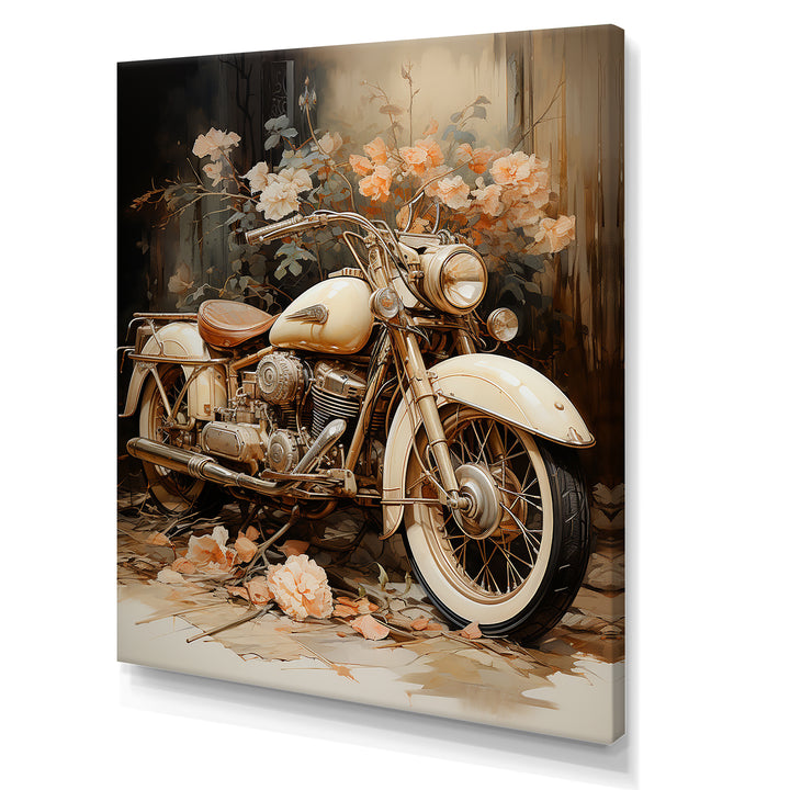 Vintage Motorcycle Melody - Motorcycle Canvas Wall Art