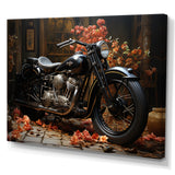 Noir Motorcycle Mystery - Motorcycle Canvas Wall Art