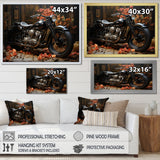 Noir Motorcycle Mystery - Motorcycle Canvas Wall Art