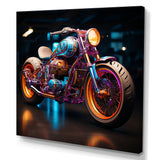 Pop Art Motor Cycle - Motorcycle Canvas Wall Art