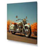 Retro Cruiser Motorcycle - Motorcycle Canvas Wall Art