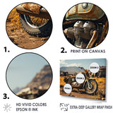 Rustic Adventure Motorcycle - Motorcycle Canvas Wall Art