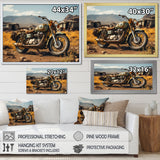 Rustic Adventure Motorcycle - Motorcycle Canvas Wall Art