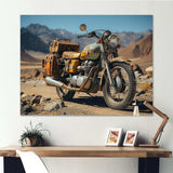 Rustic Adventure Cruiser Motorcycle - Transportation Canvas Wall Art