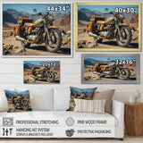 Rustic Adventure Cruiser Motorcycle - Transportation Canvas Wall Art