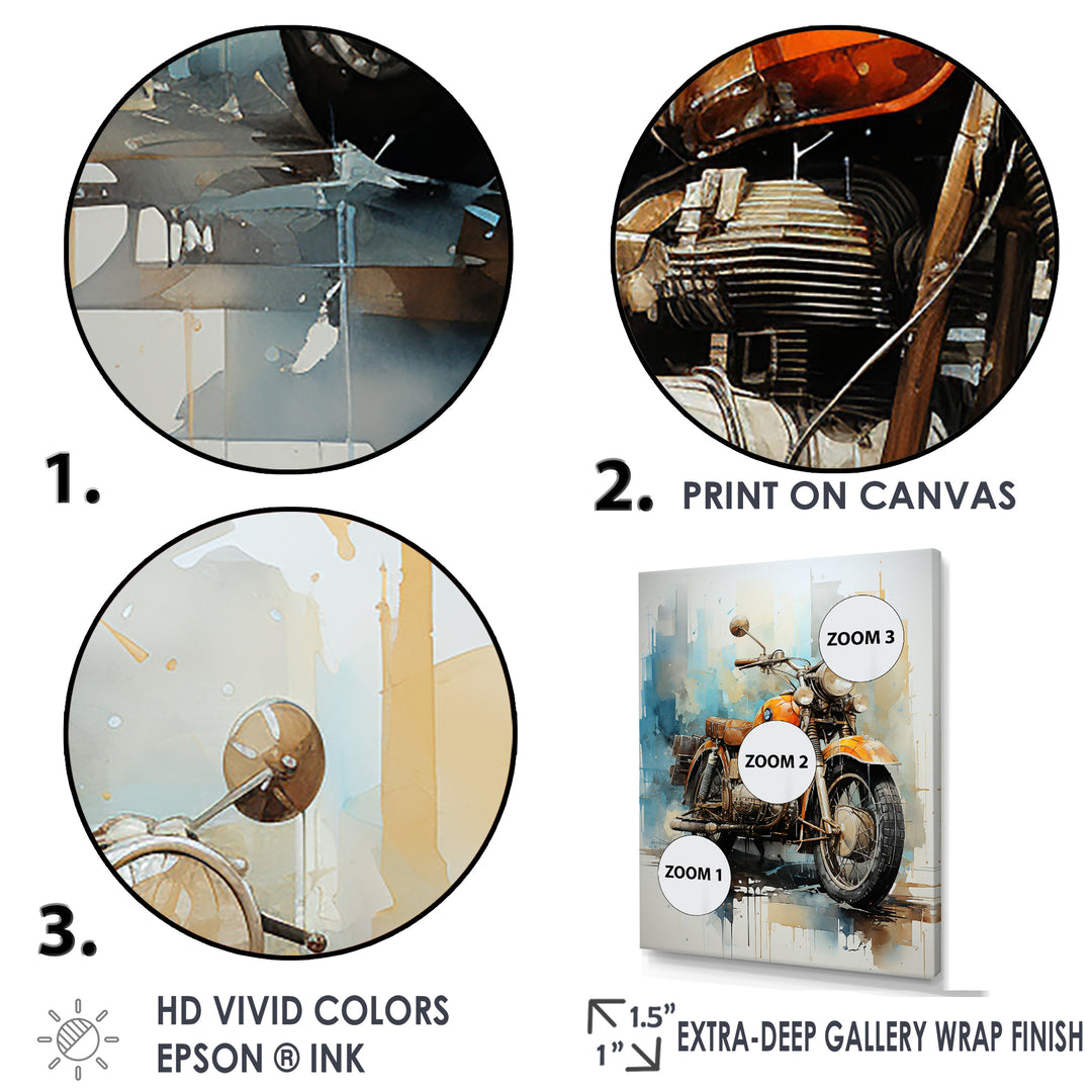 Surreal Motorcycle Journey - Motorcycle Canvas Wall Art