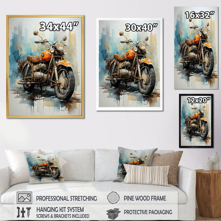 Surreal Motorcycle Journey - Motorcycle Canvas Wall Art