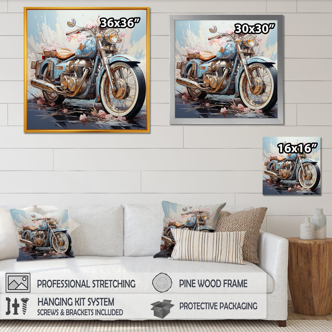 Motorcycle Freedom Awaits - Motorcycle Canvas Wall Art