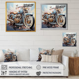 Motorcycle Freedom Awaits - Motorcycle Canvas Wall Art