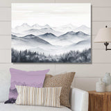 Morning Fog Mountain Wonder - Landscapes Canvas Wall Art