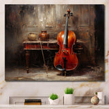 Cello Charisma Deep Burgundy II - Music Canvas Wall Art