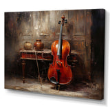 Cello Charisma Deep Burgundy II - Music Canvas Wall Art