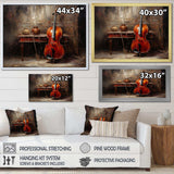 Cello Charisma Deep Burgundy II - Music Canvas Wall Art