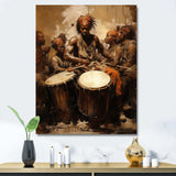 Traditional African Drum Drama - Music Canvas Wall Art