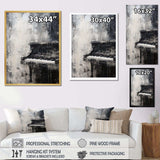 Minimalism Piano Midnight Black And White I - Music Canvas Wall Art