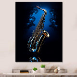 Saxophone Midnight Blue II - Music Canvas Wall Art