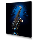 Saxophone Midnight Blue II - Music Canvas Wall Art