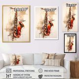 Vibrant Saxophone Swing - Music Canvas Wall Art