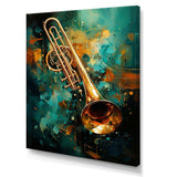 Trombone Tribute Jazzed Jade - Music Canvas Wall Art