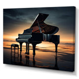 Piano Symphony In Silhouette I - Music Canvas Wall Art