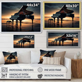 Piano Symphony In Silhouette I - Music Canvas Wall Art