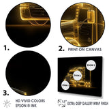 Neon Light Strips Trailer Truck - Car/Van Canvas Wall Art