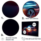 Neon Light Strips Luxury Car - Cars Luxury Canvas Wall Art