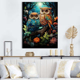 Native Owls Guardians Of The Forest - People Canvas Wall Art