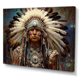 Native Honor Traditional Warrior I - People Canvas Wall Art