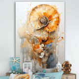 Golden Nautilus Spiral - Nautilus Wall Art Prints