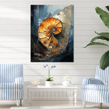 Golden Sea Sheel Spiral - Gold Nautilus Wall Art