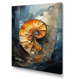 Golden Sea Sheel Spiral - Gold Nautilus Wall Art