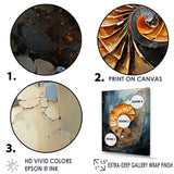 Golden Sea Sheel Spiral - Gold Nautilus Wall Art