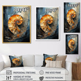 Golden Sea Sheel Spiral - Gold Nautilus Wall Art