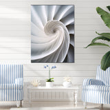 Ivory Sea Sheel Infinity Spiral - Nautilus Large Canvas Wall Art