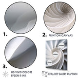 Ivory Sea Sheel Infinity Spiral - Nautilus Large Canvas Wall Art