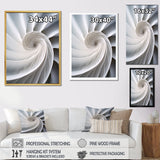 Ivory Sea Sheel Infinity Spiral - Nautilus Large Canvas Wall Art