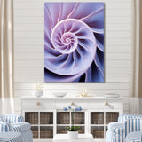 Lavender Sea Sheel Infinity Spiral - Nautilus Home Decor Art