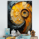 Lemon Labyrinth Nautilus Spiral - Nautilus Living Room Wall Art