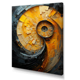 Lemon Labyrinth Nautilus Spiral - Nautilus Living Room Wall Art