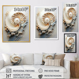 Abstract Snails Nautilus - Nautilus Canvas Wall Art